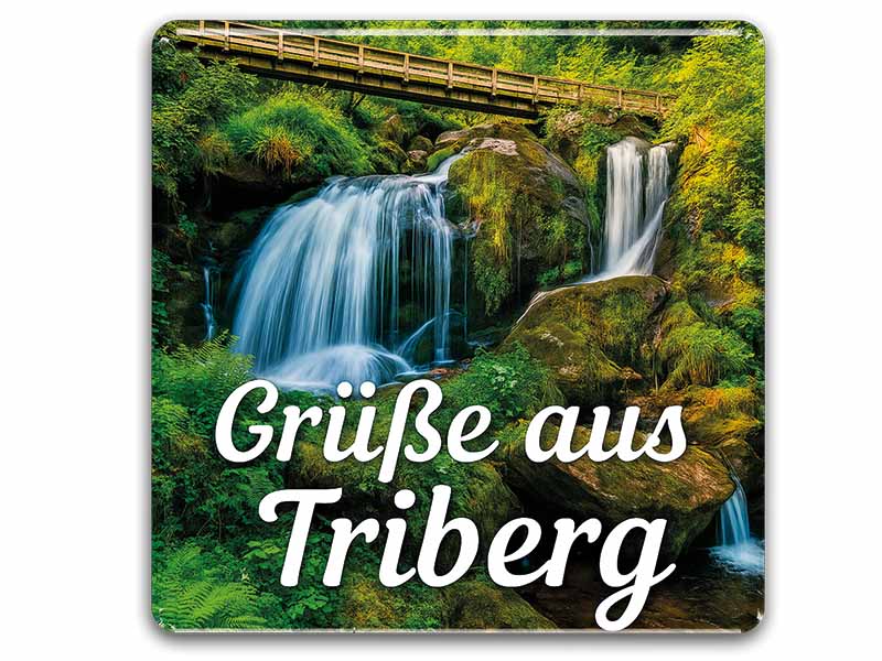 Souvenir Foto Magnet Triberg 8x8cm