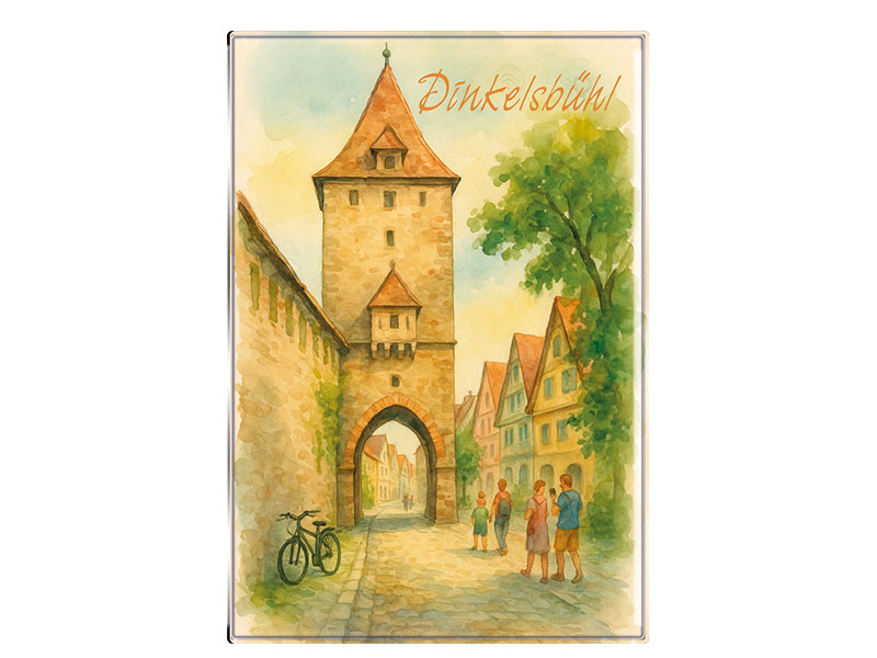 Souvenir Foto Magnet Dinkelsbühl 9,5x6,5cm
