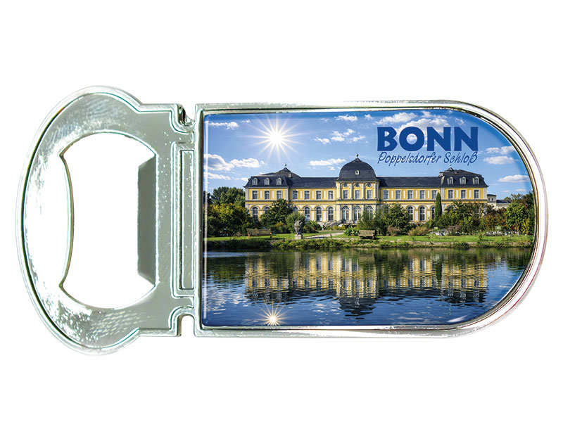 Souvenir Kapselheber Magnet Bonn aus Metall 3x7cm