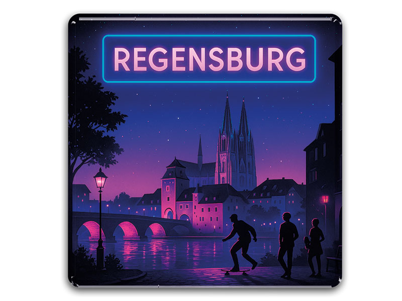 Souvenir Foto Magnet Regensburg 8x8cm