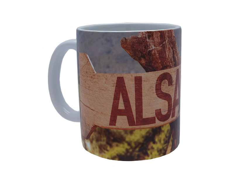 16829-0 Foto Keramik Tasse Alsace Wegweiser