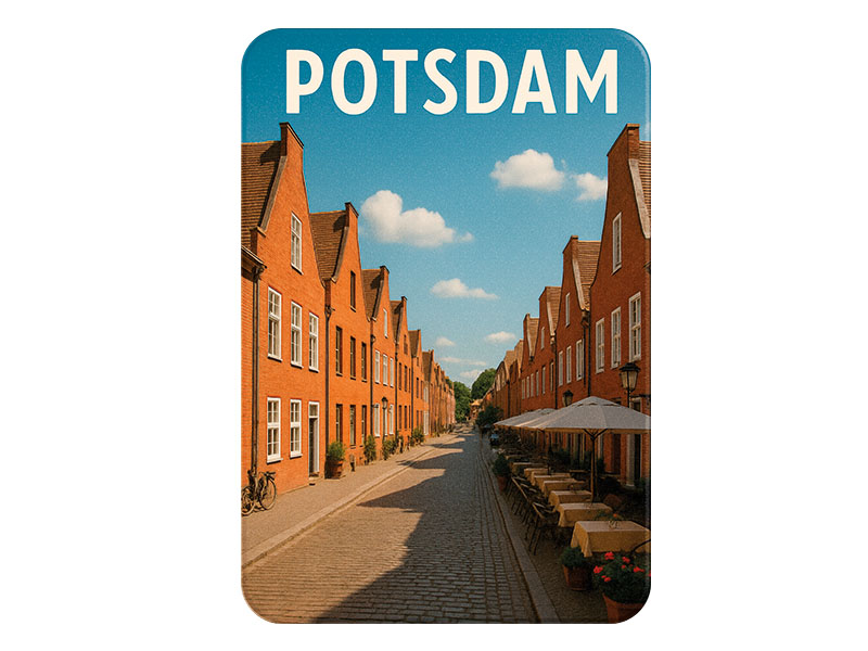 Souvenir Foto Kunststoff Magnet Potsdam 8x5cm