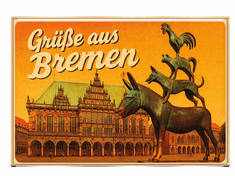 Souvenir Foto Magnet Bremen 9,5x6,5cm