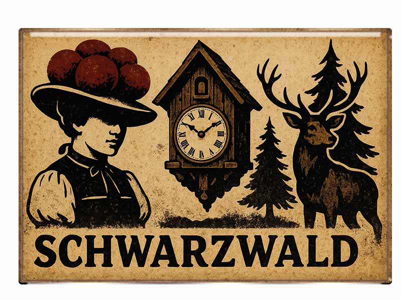 Souvenir Foto Magnet Schwarzwald 9,5x6,5cm