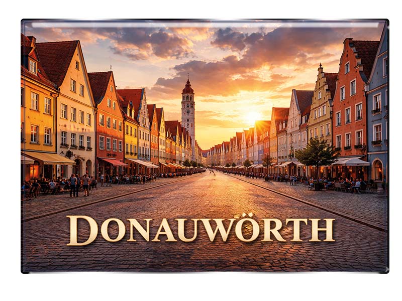 Souvenir Foto Magnet Donauwörth 8x5,5cm