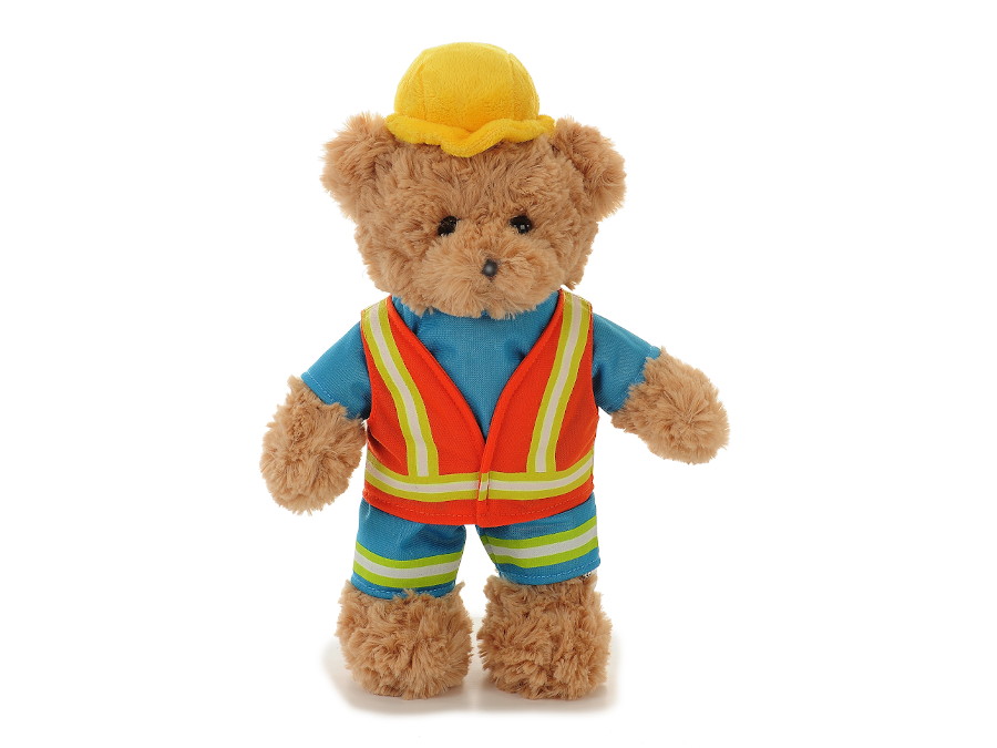 33233 Plüsch Bär Bauarbeiter