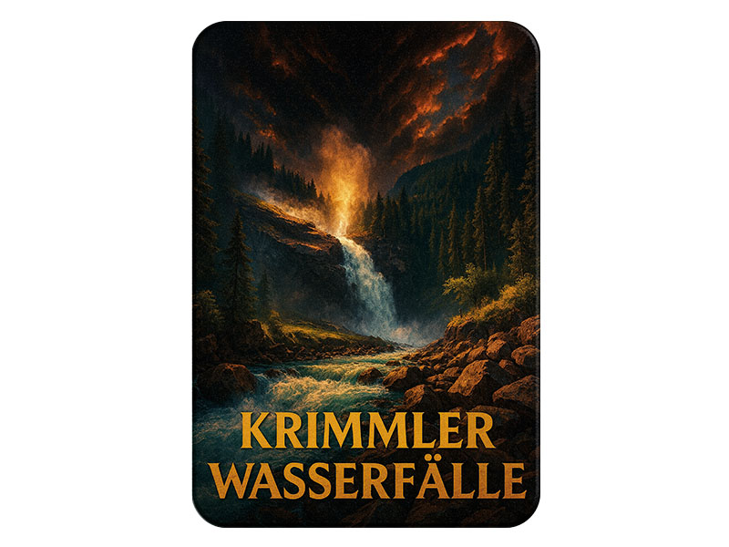 Souvenir Foto Magnet Krimmler Wasserfälle 8x5cm