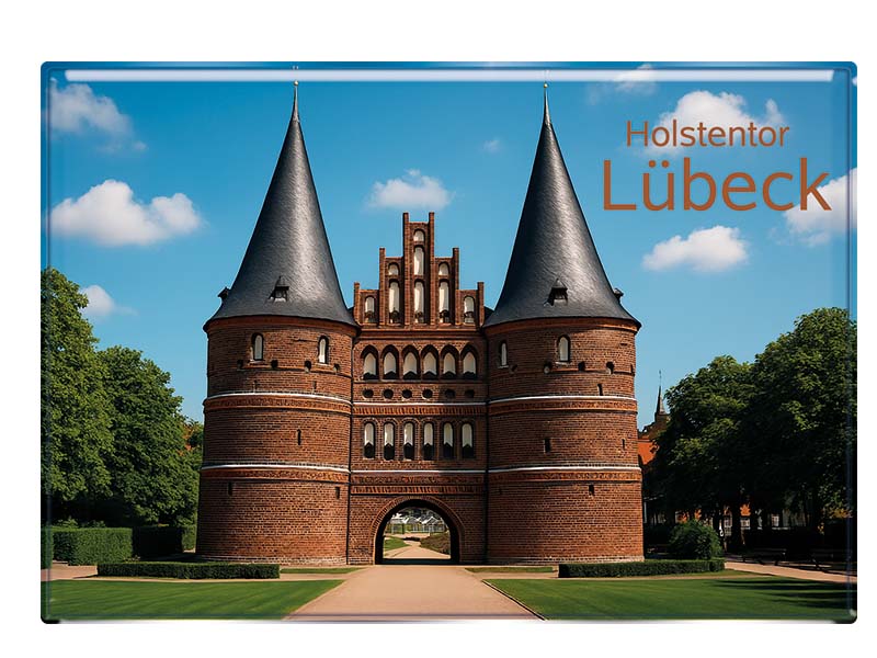 Souvenir Foto Magnet Luebeck 9,5x6,5cm