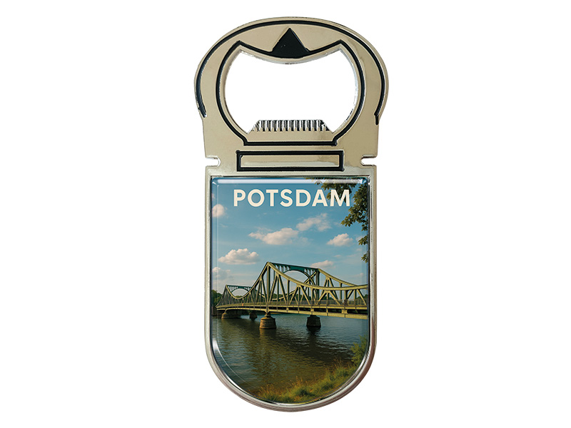Souvenir Magnet Kapselheber aus Metall Potsdam 4x9cm