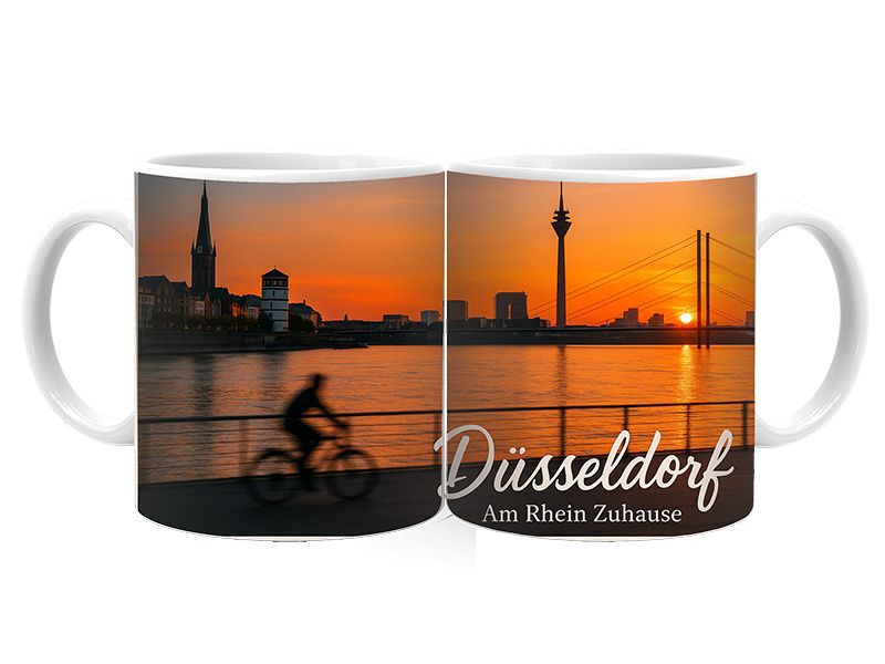 Souvenir ceramic mug Düsseldorf Ø8x9,5cm