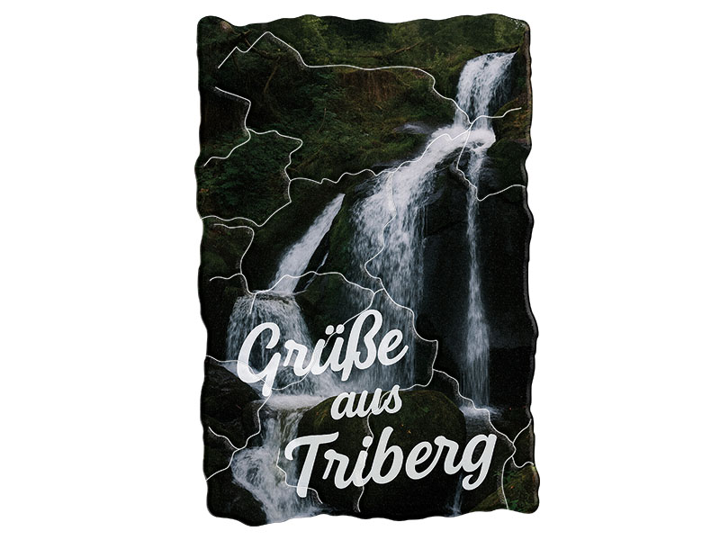 Souvenir Foto Kunststoff Magnet Triberg 8x5cm