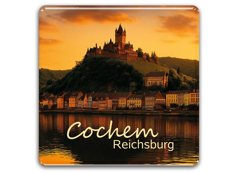 Souvenir Foto Magnet Cochem 8x8cm
