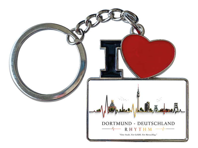 Souvenir Schlüsselanhänger Dortmund aus Metall 11x4cm