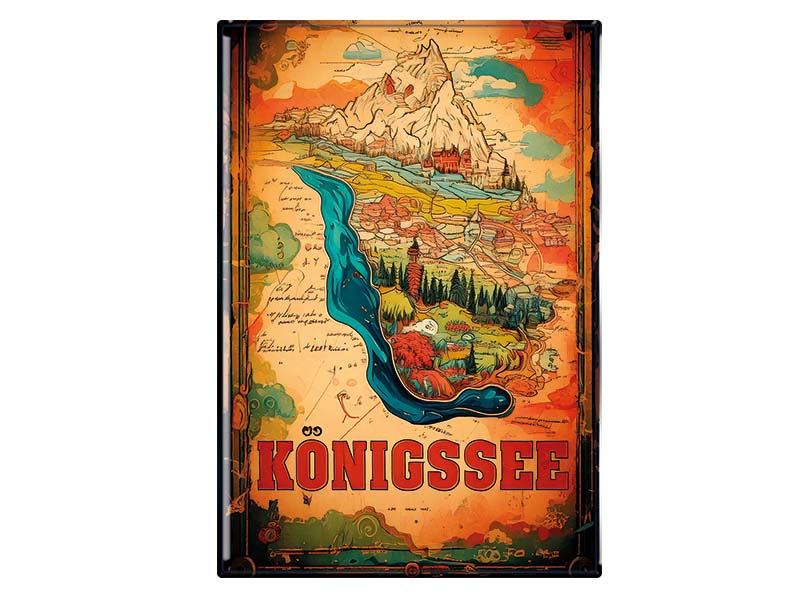 Souvenir Foto Magnet Königssee 9,5x6,5cm Souvenir Foto Magnet Königssee 9,5x6,5cm