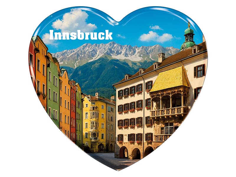 Souvenir Foto Magnet Herz Innsbruck 6,5x6cm