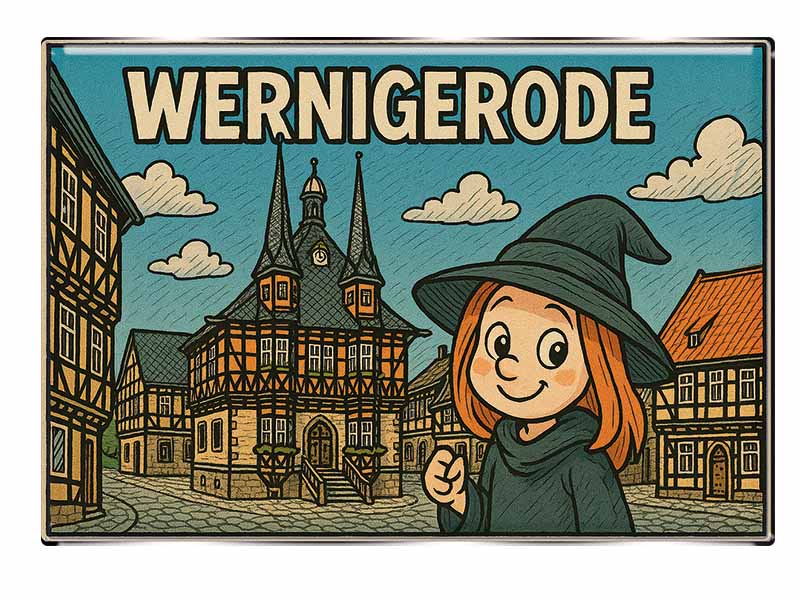 Souvenir Foto Magnet rechteckig Wernigerode 8x5,5cm Souvenir Foto Magnet rechteckig Wernigerode 8x5,5cm