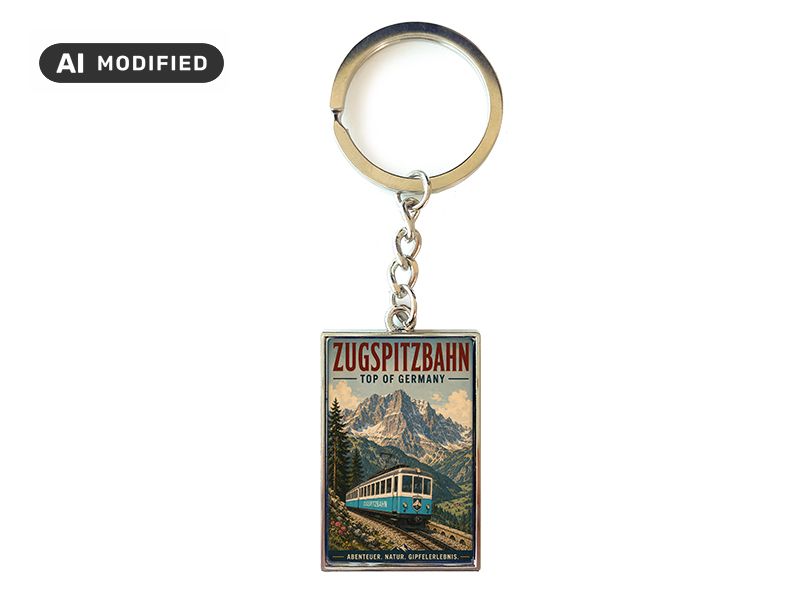 Souvenir metal keychain Zugspitze 10x3cm