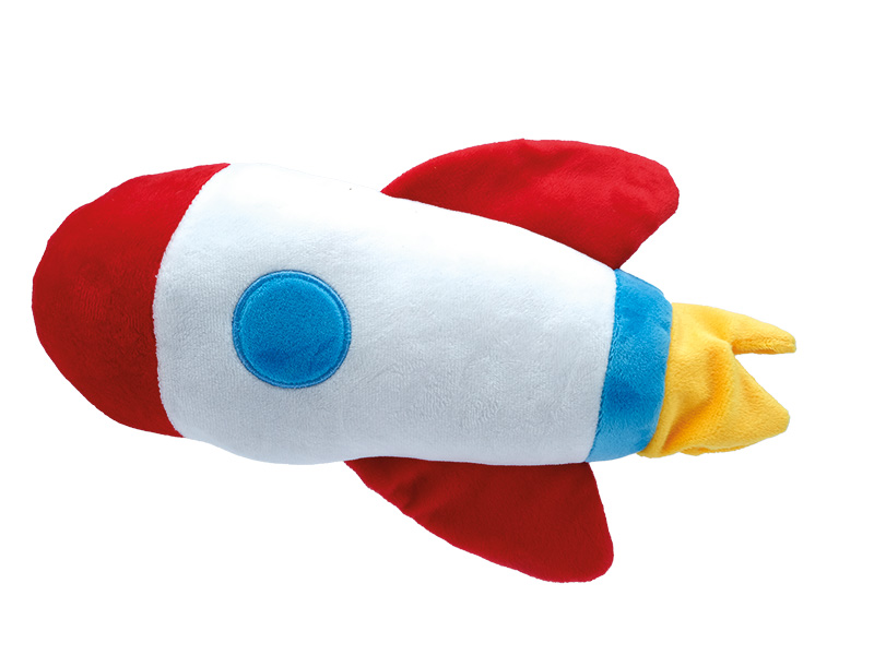 Rakete aus Plüsch, 14x10x33cm    Rakete aus Plüsch, 14x10x33cm