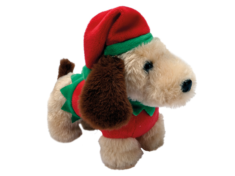 Plush Christmas dachshund 26x16x20cm