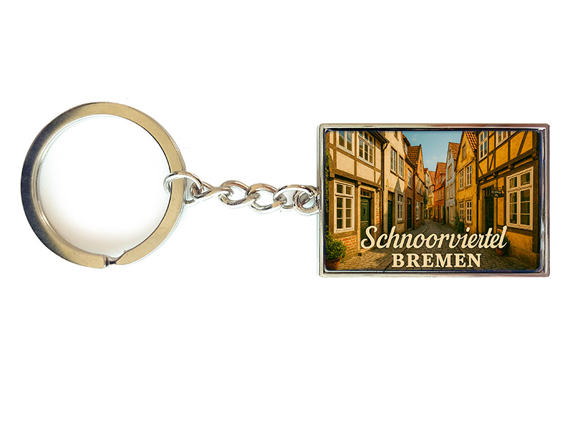 Souvenir Schlüsselanhänger rechteckig aus Metall Bremen 3x10cm Souvenir Schlüsselanhänger rechteckig aus Metall Bremen 3x10cm