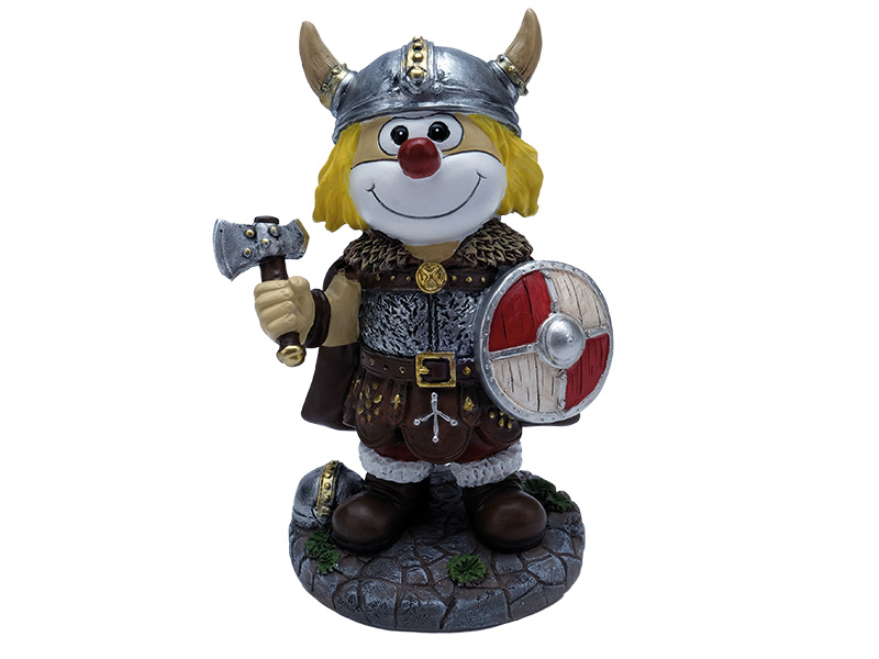 Clown Wikinger aus Poly 14x10x21cm