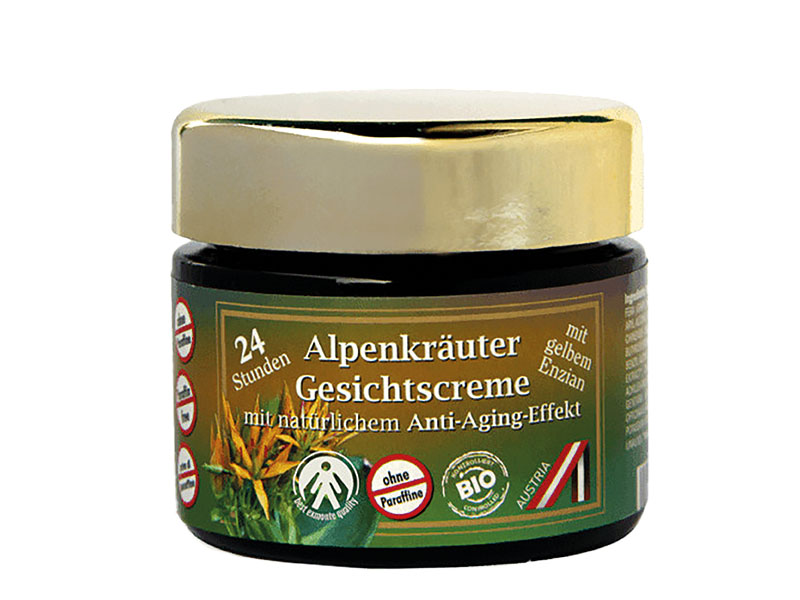 Alpenkräuter Gesichtscreme im Glasdöschen, 50ml    Alpenkräuter Gesichtscreme im Glasdöschen, 50ml