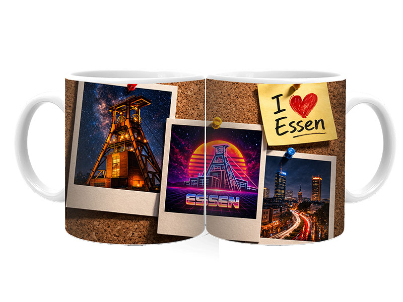Souvenir Foto Tasse Essen aus Keramik Ø8x9,5cm