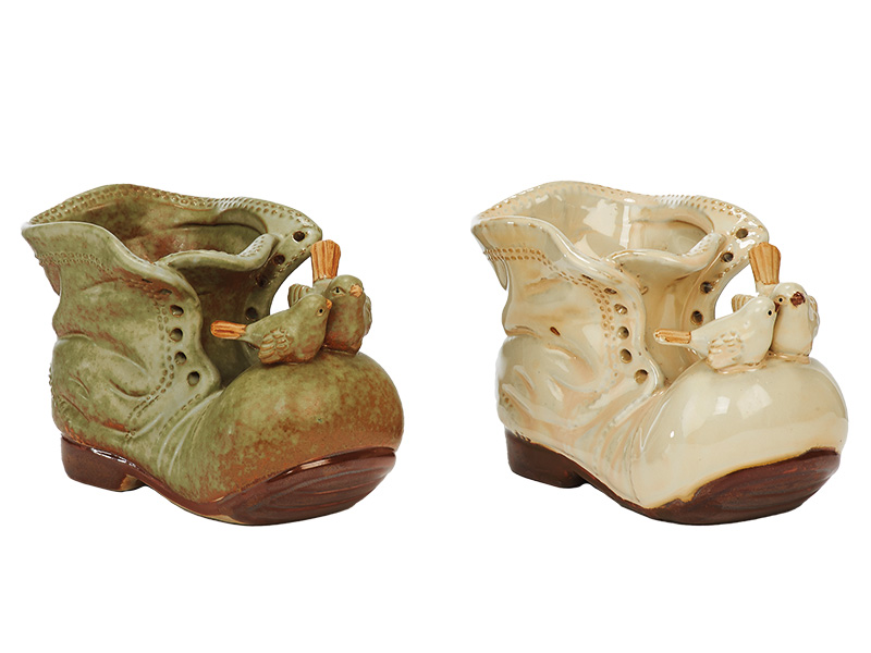15252 Porz. Schuh mit Vögel
