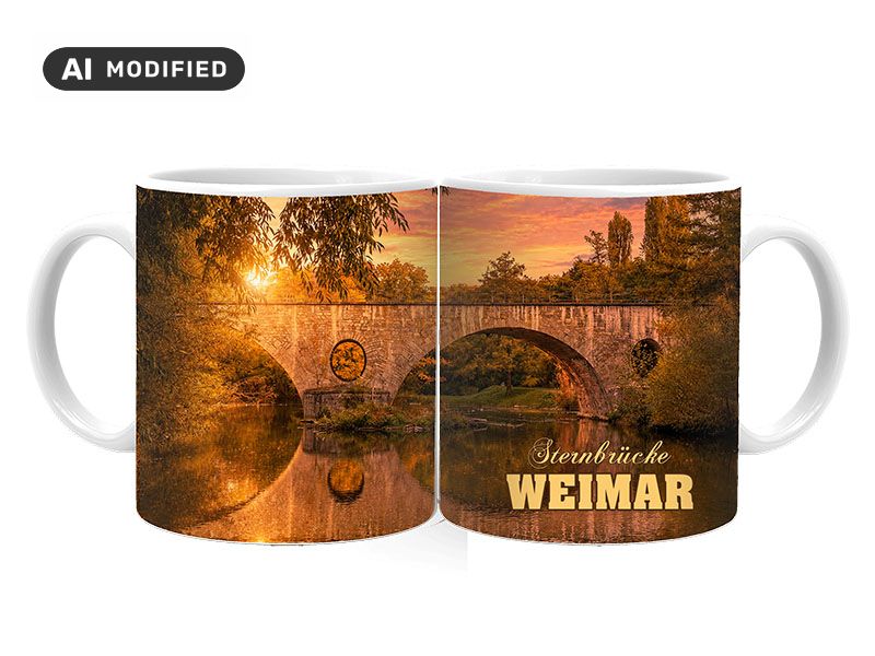 Souvenir Foto Tasse Weimar aus Keramik Ø8x9,5cm