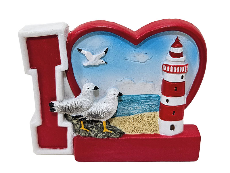 Magnet I love See  aus Poly 7x1,5x6cm   