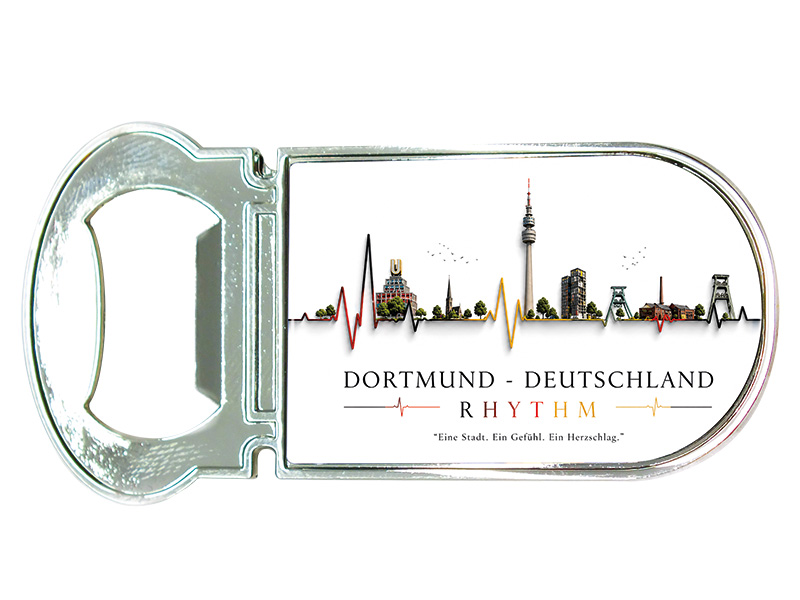 Souvenir Kapselheber Magnet Dortmund aus Metall 3x7cm
