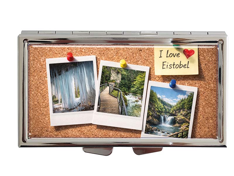 Souvenir Pillendose Eistobel aus Metall  8,5x4,5cm