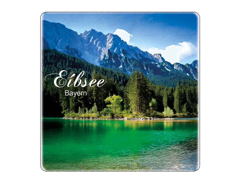 Souvenir Stoneware magnet Eibsee 5x5cm