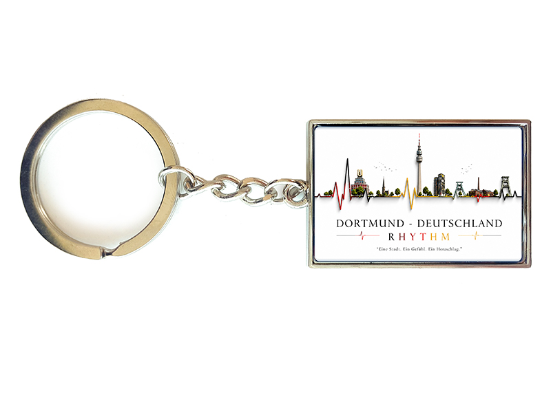 Souvenir Schlüsselanhänger Dortmund aus Metall 10x3cm