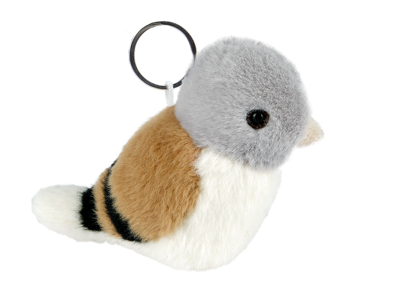Schlüsselanhänger Spatz aus Plüsch 12x6x10cm    Schlüsselanhänger Spatz aus Plüsch 12x6x10cm