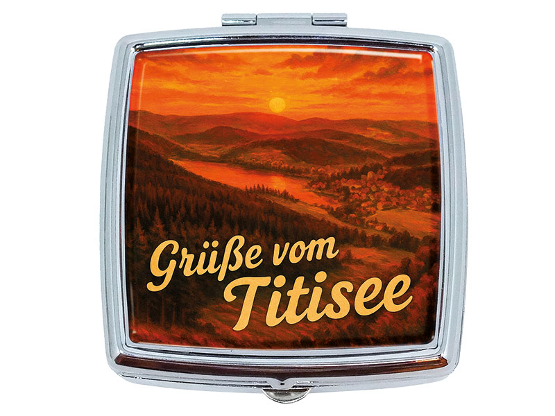 Souvenir Metall Pillendose Titisee 6x5,5cm