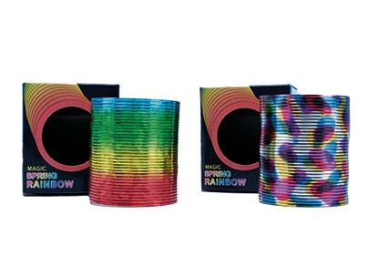Regenbogenspirale in  Metalloptik aus Kunststoff Ø4,5cm    Regenbogenspirale in  Metalloptik aus Kunststoff Ø4,5cm
