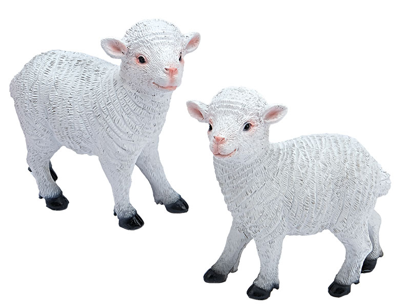 Poly sheep standing 13x6x13cm